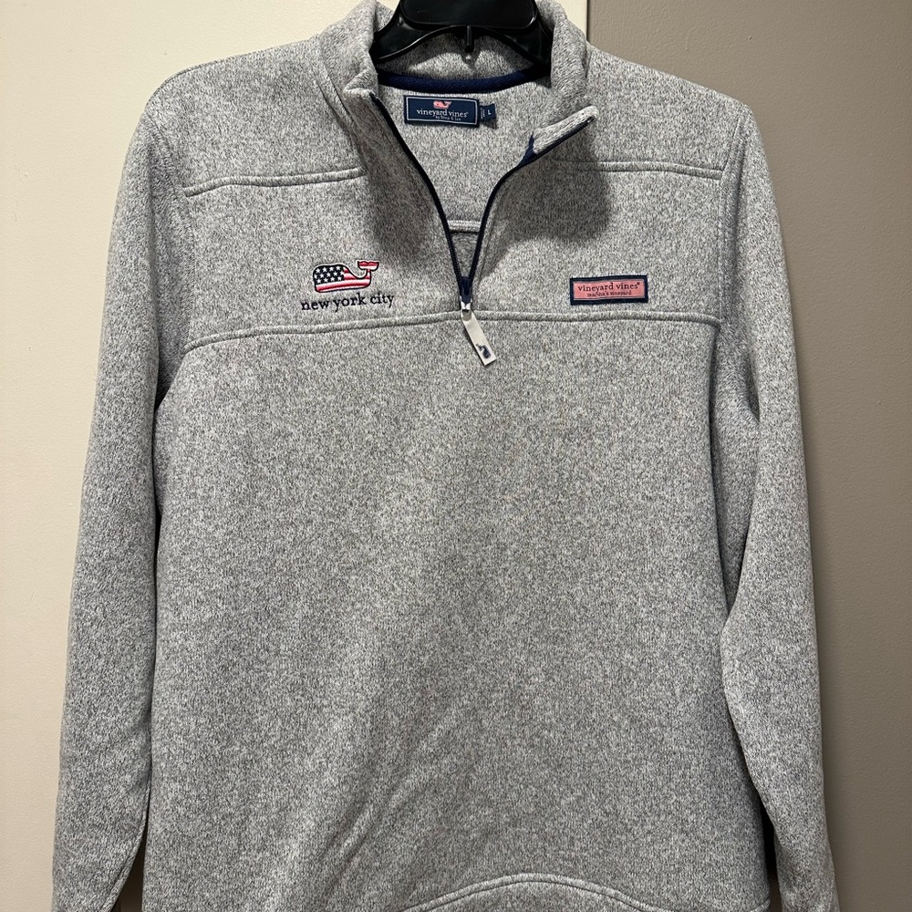 Vineyard Vines NYC AMERICANA Sweater Fleece Shep Shirt